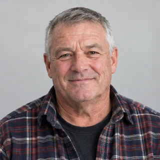 AI-generated portrait of fictional profile Robert Miller